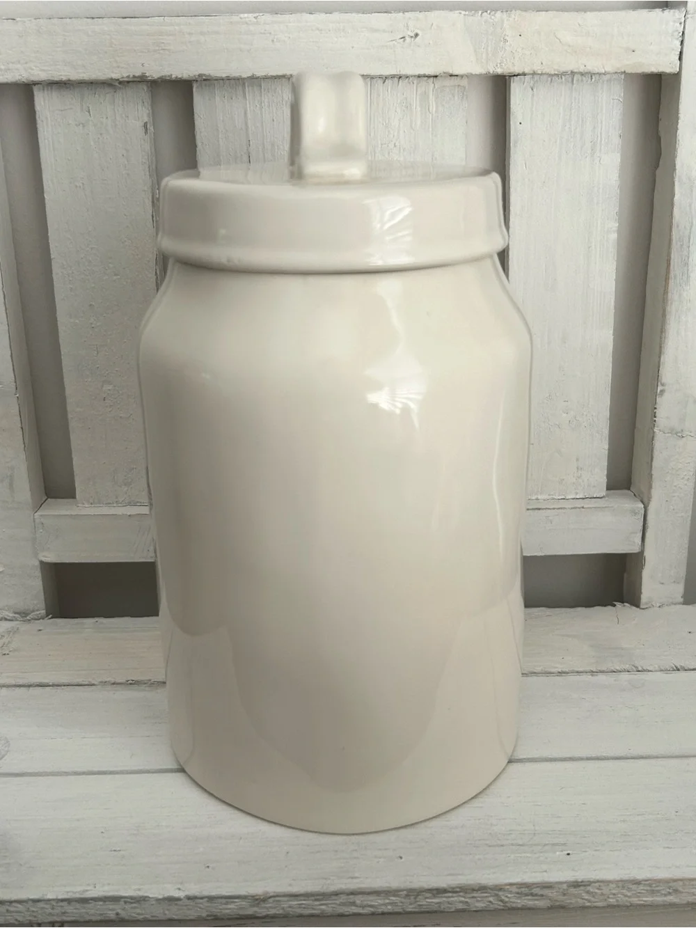 Rae Dunn Peppermint Treats Canister